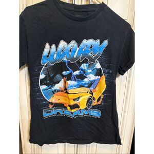 Fashion Nova Mens Luxury Dreams Short Sleeve Crew Neck T-Shirt Black Size Small